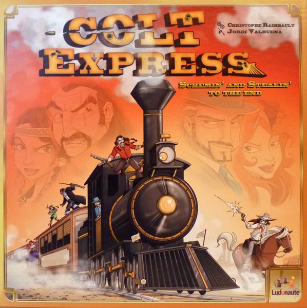 Box front of English first edition of Colt Express.