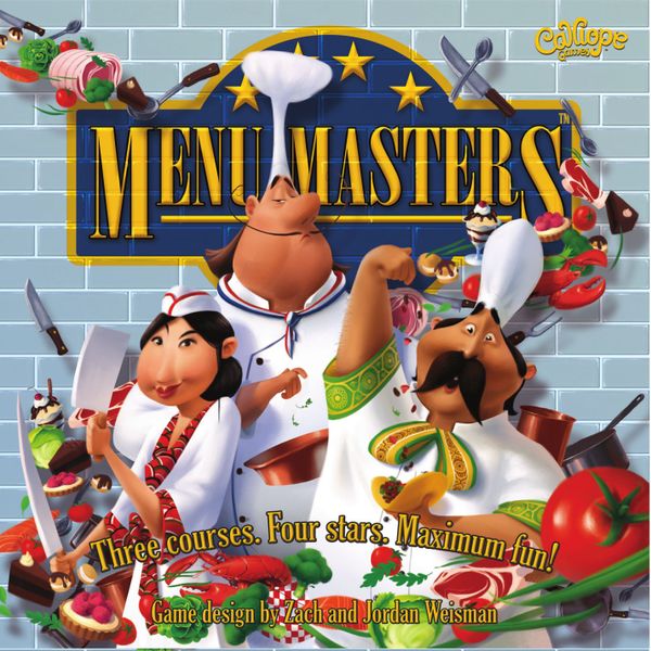 Menu Masters, Calliope Games, 2016 — front cover (image provided by the publisher)