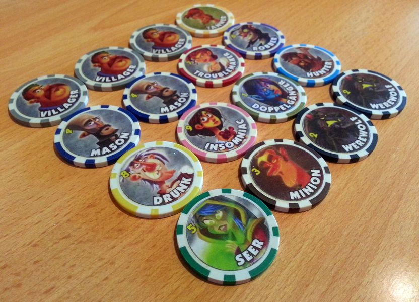 Tokens printed on Poker Chips for better appearance (front side)