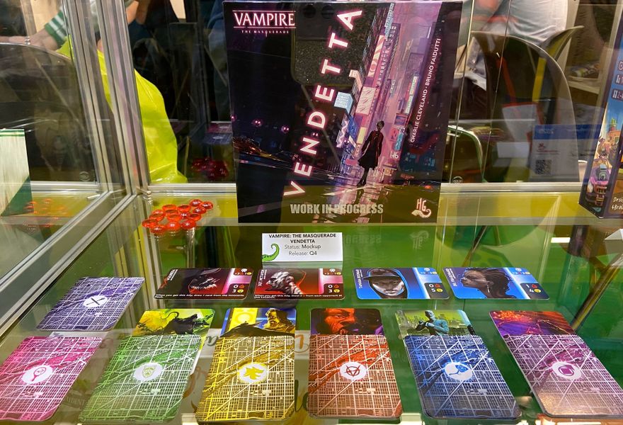 Vampire: The Masquerade – Vendetta, Horrible Guild, 2020 — mock-up on display at Spielwarenmesse 2020