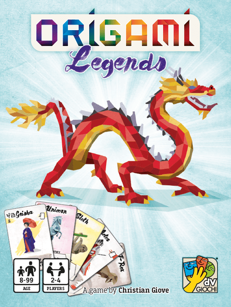 Origami: Legends, dV Giochi, 2019 — front cover (image provided by the publisher)