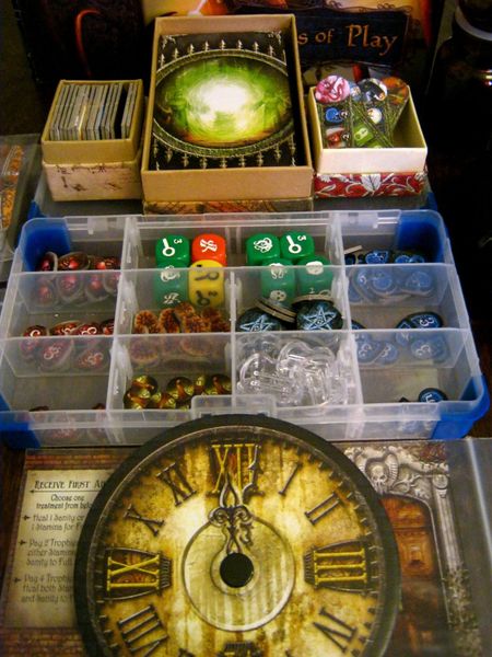 Elder Sign components on table.
