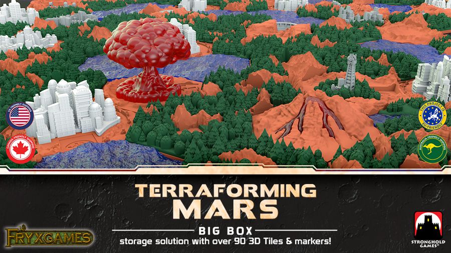 Terraforming Mars: Big Box, FryxGames / Stronghold Games, 2020 — front cover (image provided by the publisher)