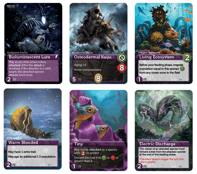 6 cards from The Deep deck.