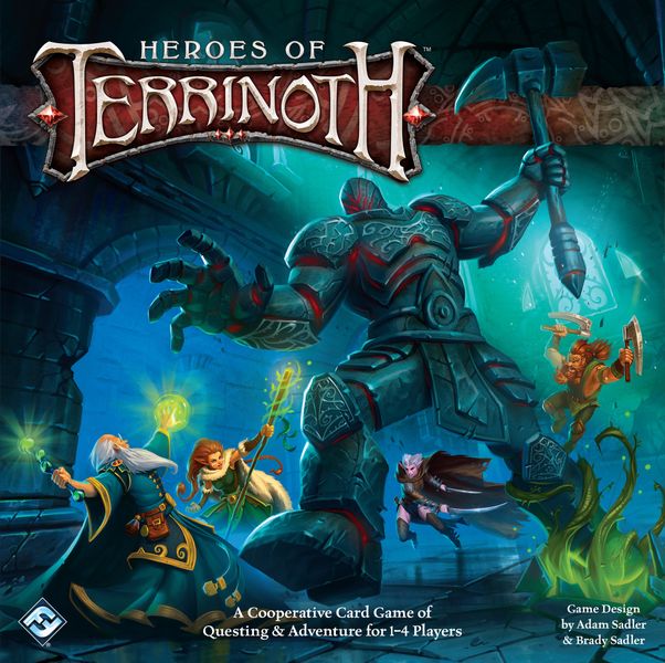 Heroes of Terrinoth, Fantasy Flight Games, 2018 — front cover (image provided by the publisher)