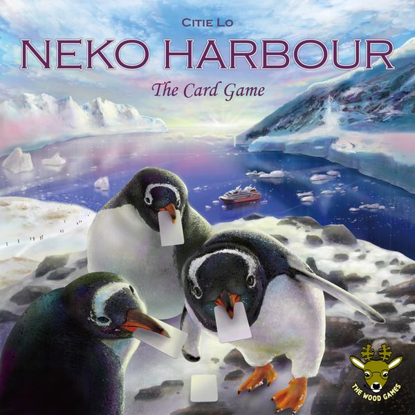 A Pleasant Journey to Neko: Neko Harbour Card Game, The Wood Games, 2020 — front cover (image provided by the publisher)