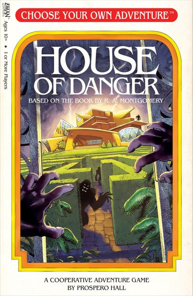 Choose Your Own Adventure: House of Danger, Z-Man Games, 2018 — front cover (image provided by the publisher)