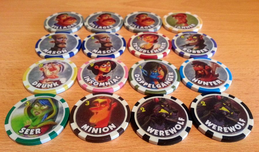 Tokens printed on Poker Chips for better appearance (front side)