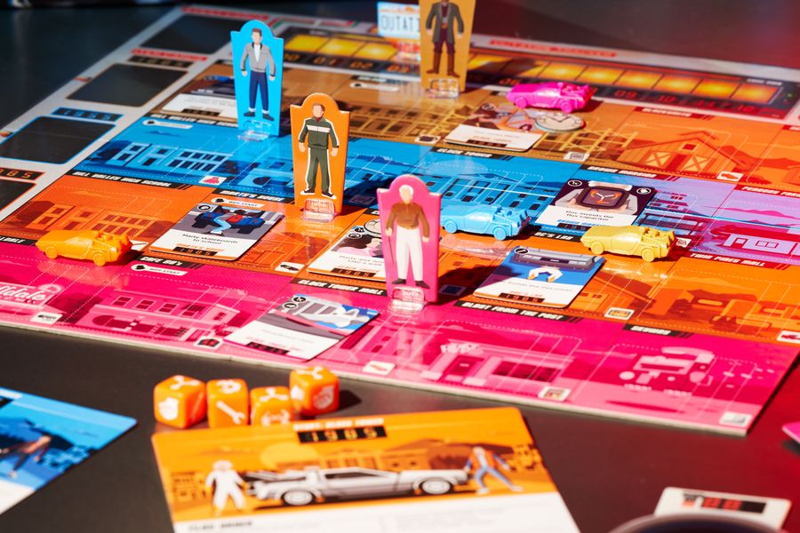 Back to the Future: Dice Through Time game in progress