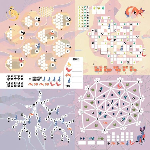 Sonora, Pandasaurus Games, 2020 — score sheets