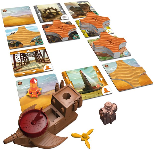Die vergessene Stadt, Schmidt Spiele, 2013 – some of the components (image provided by the publisher)