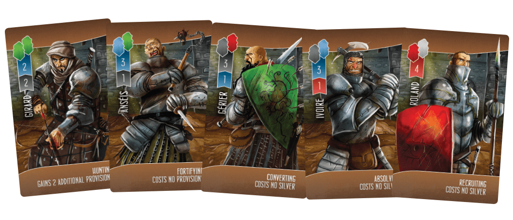 Paladines del Reino del Oeste vídeo . Cartas