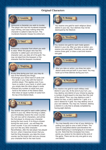 Citadels | Citadel Characters A5.pdf | File | BoardGameGeek