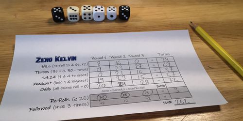 Board Game: Zero Kelvin: A Freezing Dice Game