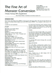 RPG Item: The Fine Art of Monster Conversion: A Basic Fantasy RPG Supplement