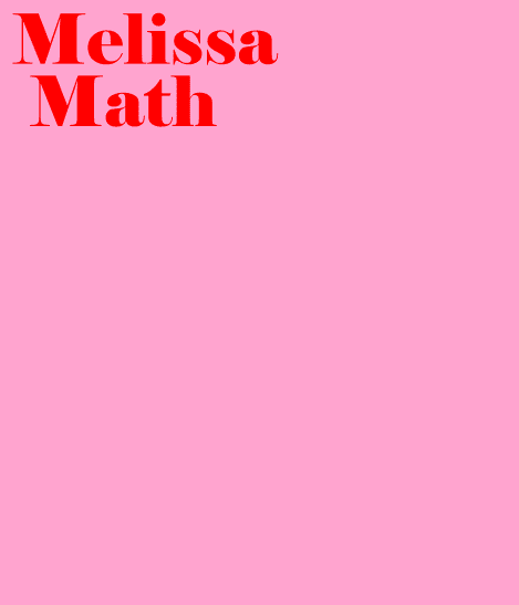 Melissa Math cover art