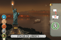 7 Wonders Duel promos: Stonehenge Messe Sagrada Familia Statue of Liberty