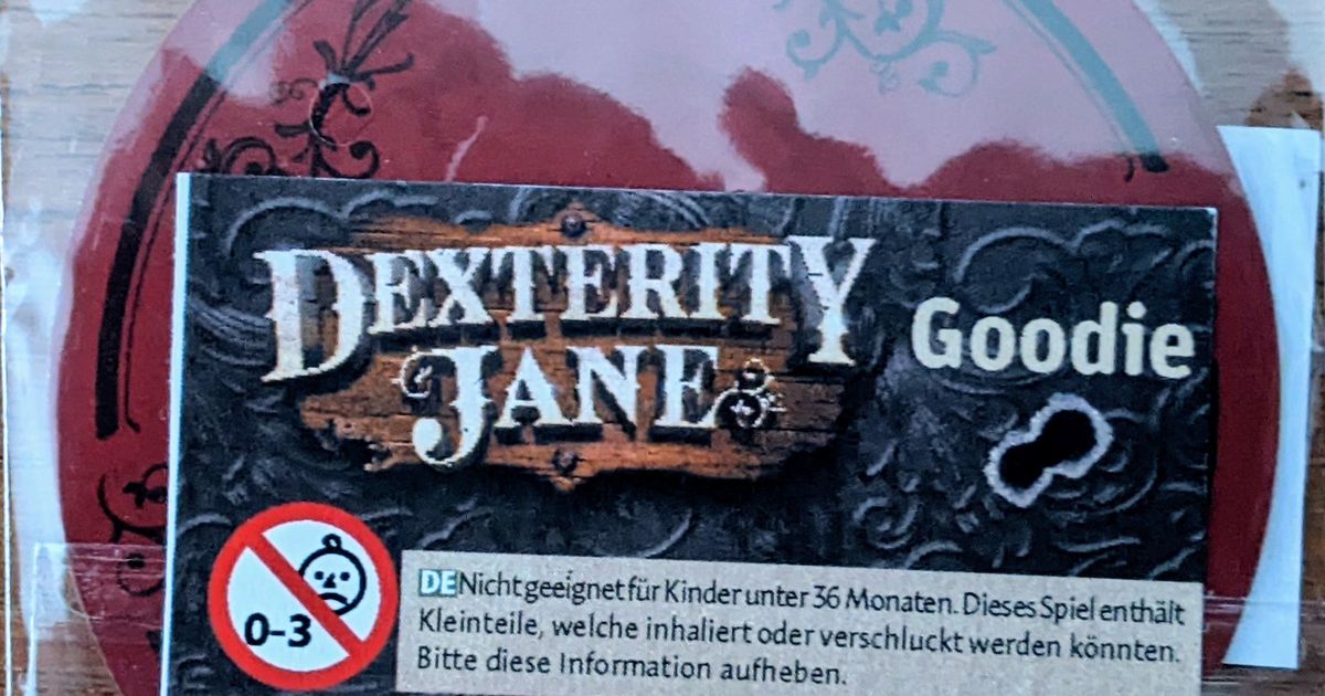 Dexterity Jane Goodie Board Game BoardGameGeek