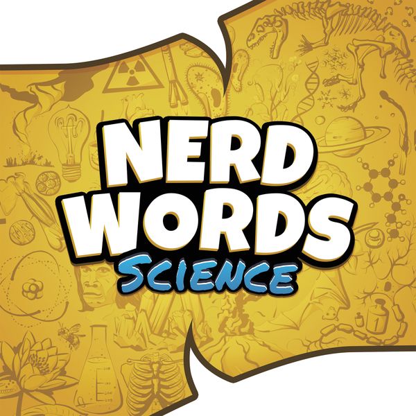 Front cover of the box for Nerd Words: Science!