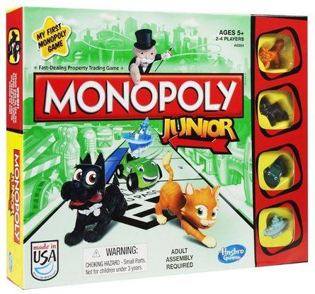 4 x CAR COUNTERS   FOR JUNIOR MONOPOLY 1 OF EACH COLOUR 