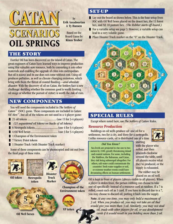 Catan Scenarios: Oil Springs doboz
