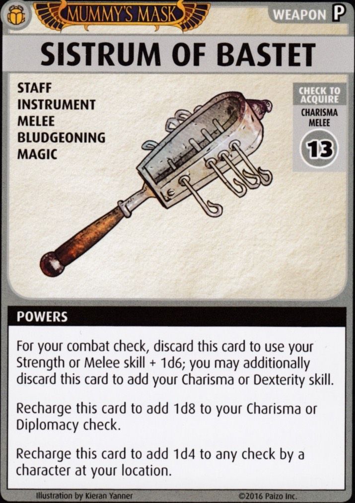 Pathfinder Adventure Card Game: Mummy's Mask – "Sistrum of Bastet" Promo Card