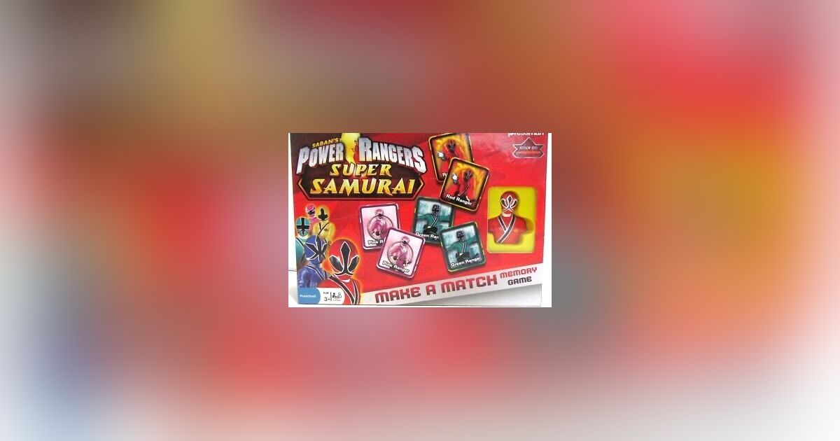 Power Rangers Super Samurai Make A Match Memory Game | Board Game ...
