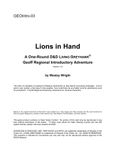 RPG Item: GEOI3-03: Lions in Hand