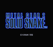 Video Game: Metal Gear 2: Solid Snake
