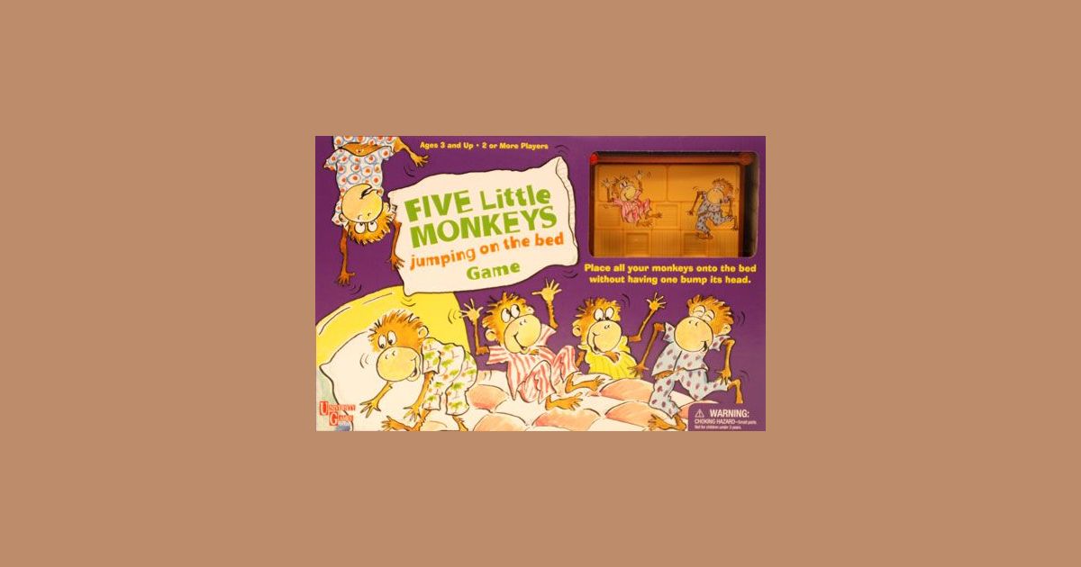 2012 University Games Five Little Monkeys Jumping on The Bed Board Game #01320 for sale online