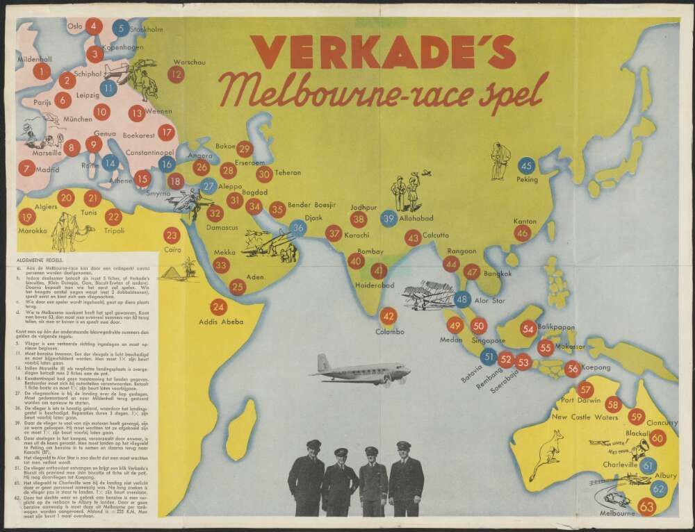 Verkade's Melbourne-race spel box art