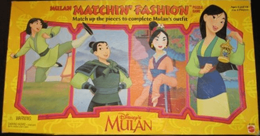 Mattel Disney Mulan Matchin' Fashion Puzzle Game - excellent condition!