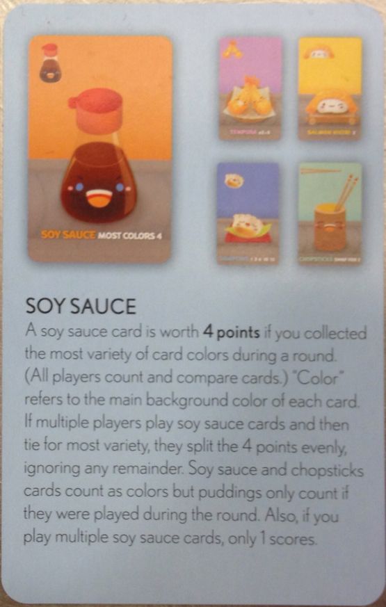 Soy Sauce Promo actual rules Sushi Go!