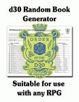 RPG Item: FGM037c: d30 Random Book Generator