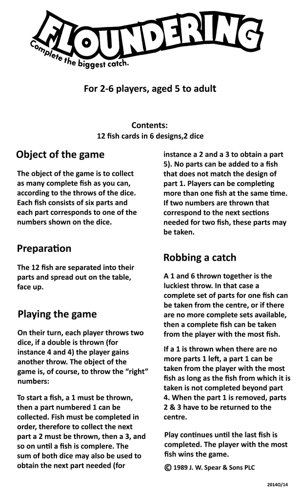 Floundering Game Rules
