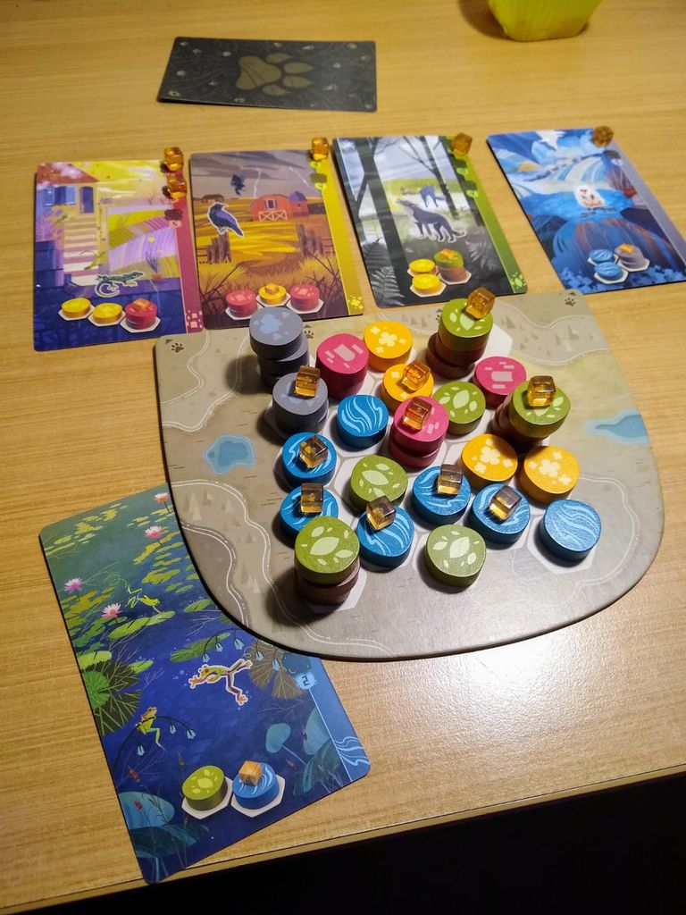 End of my first solo Game. What a nice little puzzle — Photo by Rufdungun on BoardGameGeek