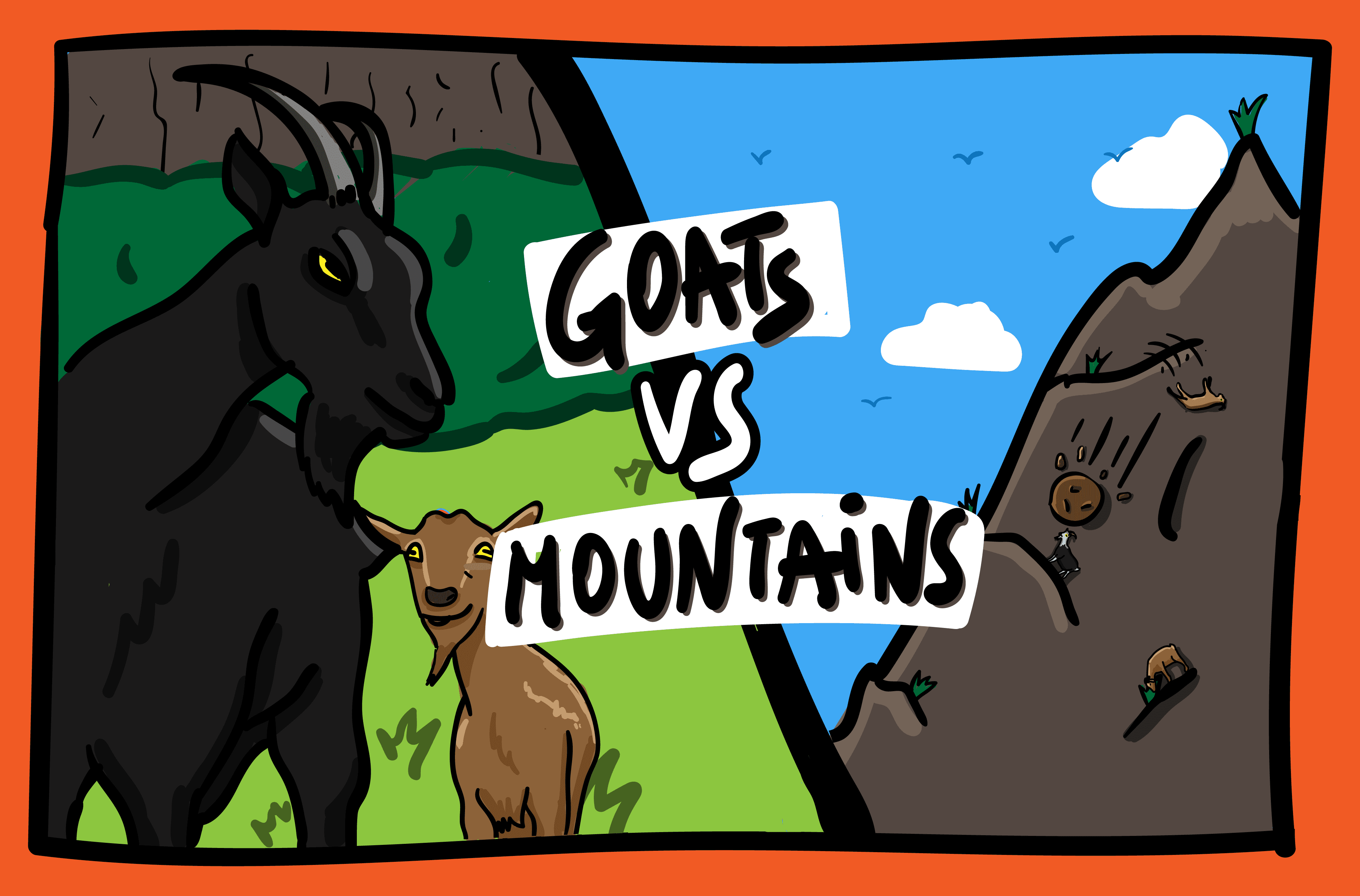Goats vs Mountain