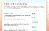 RPG Item: Snapshot Storytelling