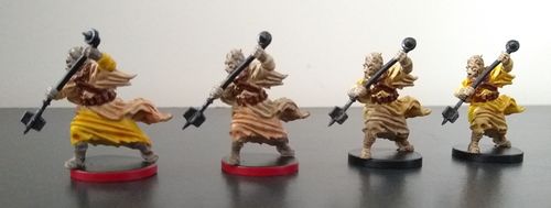 sand people walk single file