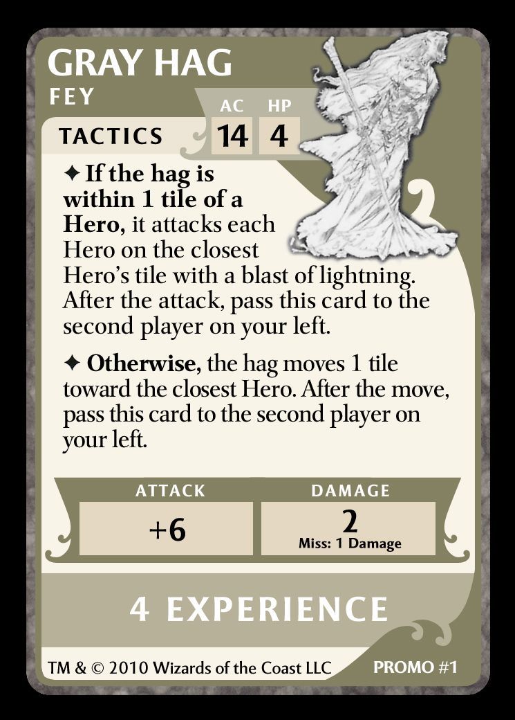 Dungeons & Dragons: Castle Ravenloft Board Game – Gray Hag Promo