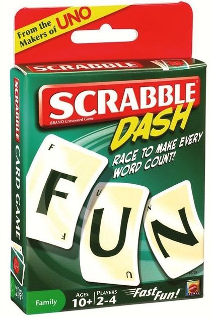 Scrabble Dash Card Game Green Brand New Sealed package Mattel Games Original 