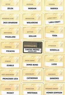 Codenames: Cartes promo – Univers Geek