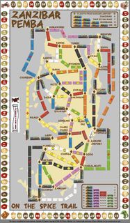 Zanzibar: Pemba (fan expansion for Ticket to Ride)