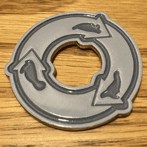 Manatee Sanctuary: Metal Round Marker