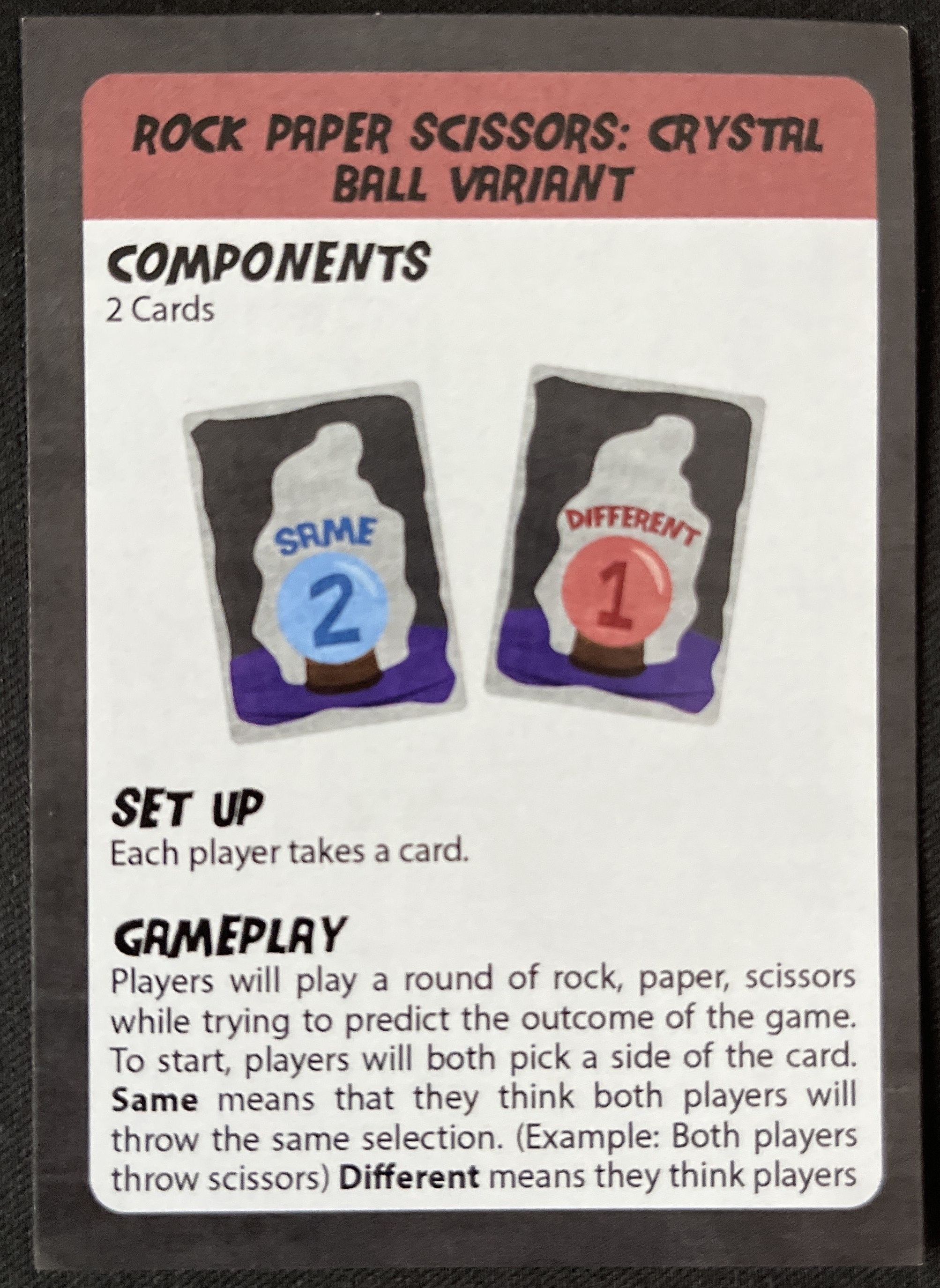 Cover art for Rock Paper Scissors: Crystal Ball Variant