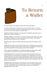RPG Item: 1540: To Return a Wallet