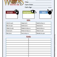 Warriors Adventure Game Character Sheet | RPG Item | RPGGeek
