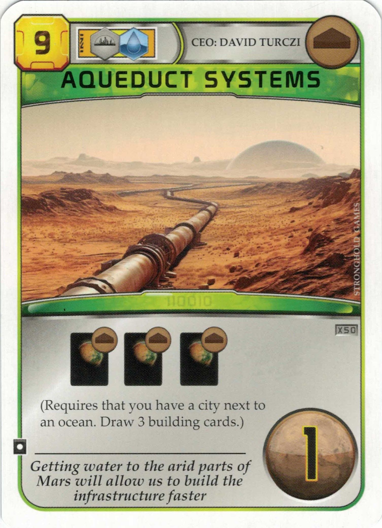 Terraforming Mars: Aqueduct Systems Promo Card