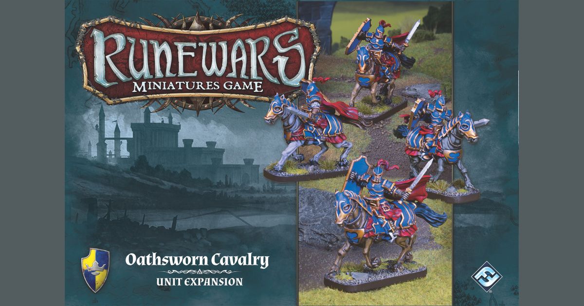 Runewars Miniatures Game Oathsworn Cavalry Unit Expansion Board