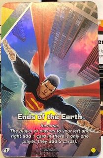 UNO Ultimate: Superman – Super Speed Foil Chase Card (Misprinted as "Ends of the Earth")